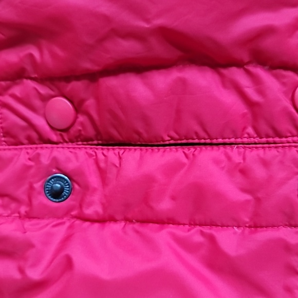 Lands End vest red down-filled Lg 42-44 mens snap closure washable - Picture 8 of 9